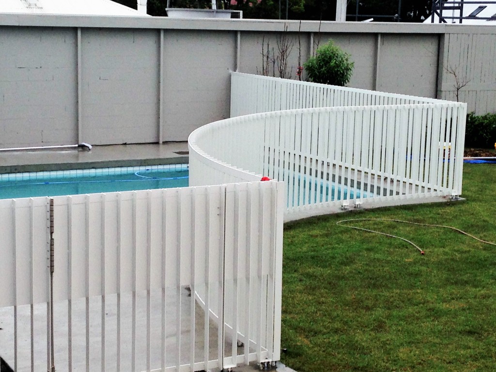 Curved Architectual Pool Fence